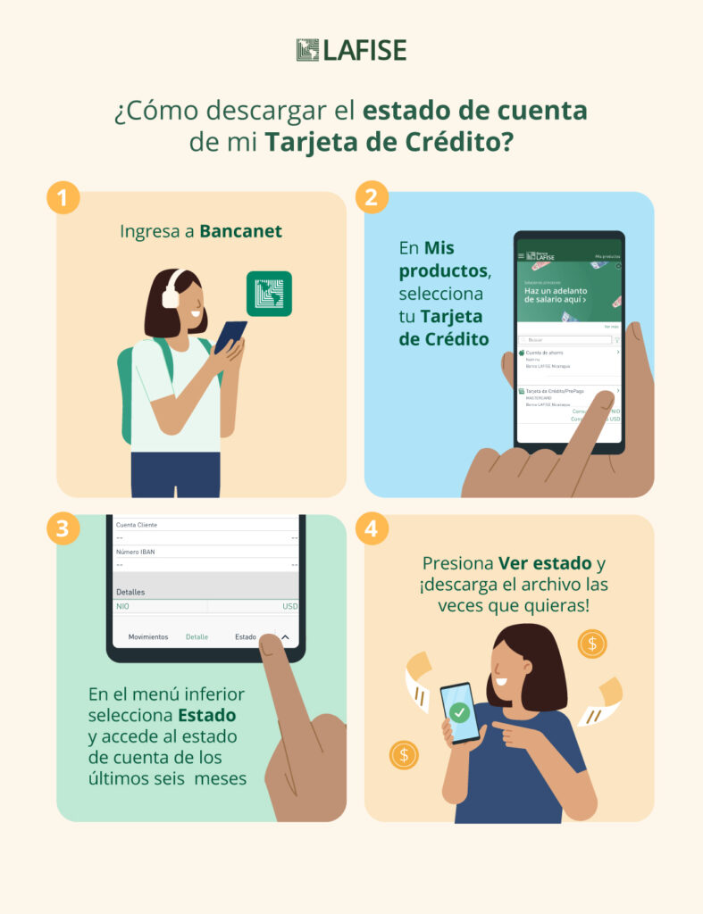 Infografía Descarga estado de cuenta TC
