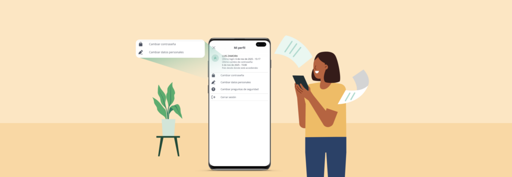 Actualiza tus datos con Bancanet