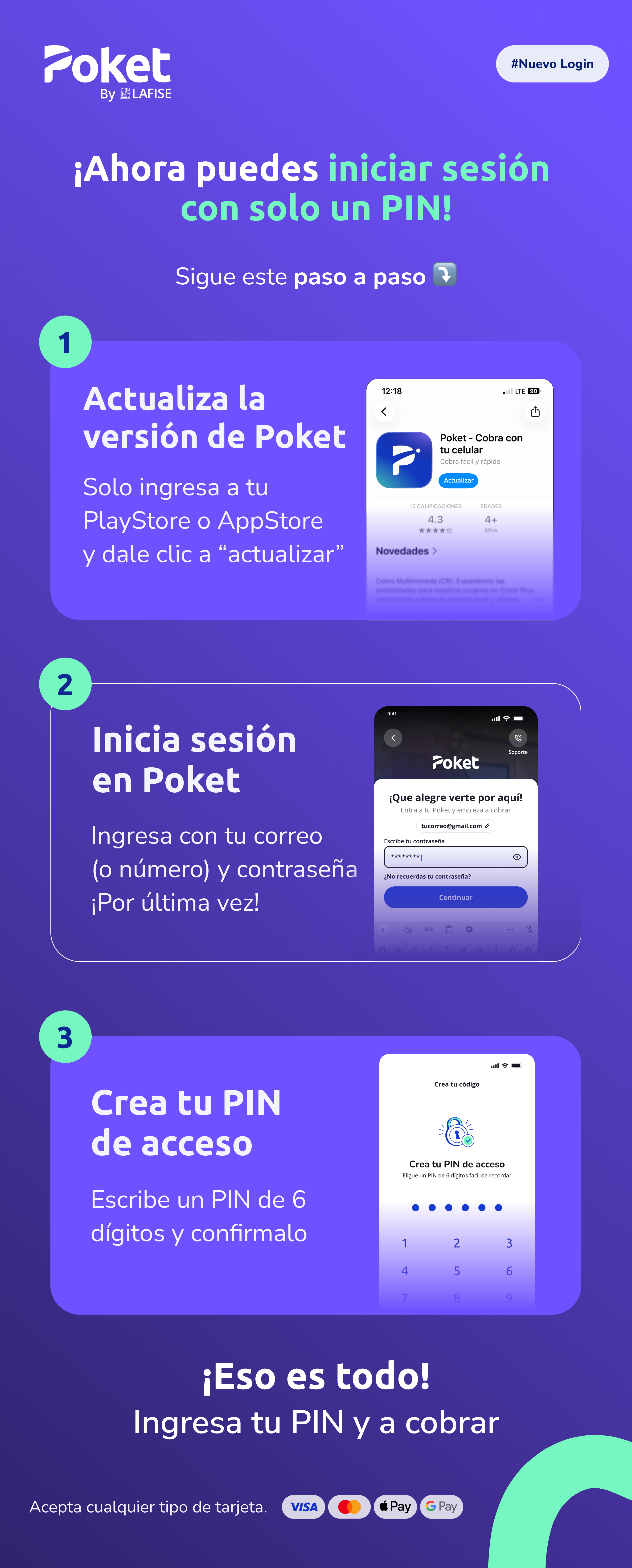 Cómo cambiar tu PIN en Poket